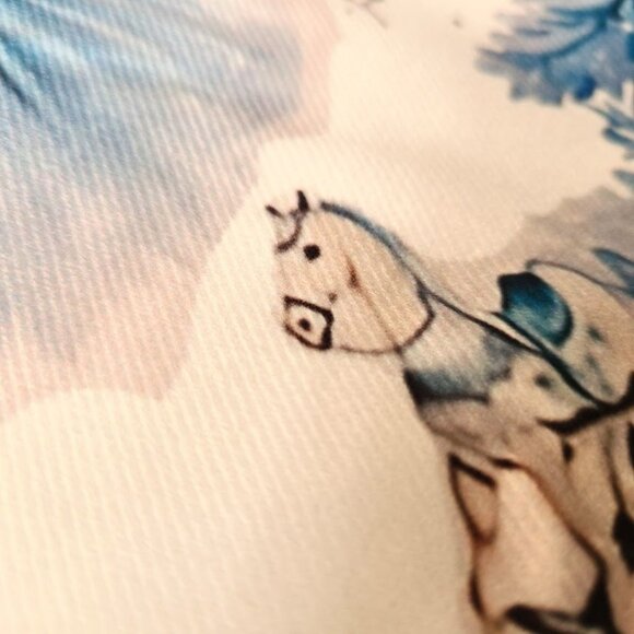 Blue Christmas Pillow Cover Holiday Nutcracker Decor Soft Accent Lumbar Case 20" - Picture 7 of 13